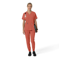 Force Cross-Flex Women's Oversized V-Neck Scrub Top Dusty Cedar full scrub set