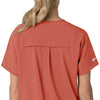 Force Cross-Flex Women's Oversized V-Neck Scrub Top Dusty Cedar side detail 2