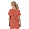 Force Cross-Flex Women's Oversized V-Neck Scrub Top Dusty Cedar back view