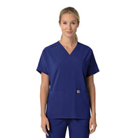 Force Cross-Flex Women's Oversized V-Neck Scrub Top Galaxy Blue