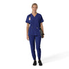 Force Cross-Flex Women's Oversized V-Neck Scrub Top Galaxy Blue full scrub set