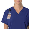 Force Cross-Flex Women's Oversized V-Neck Scrub Top Galaxy Blue side detail 1