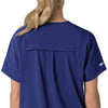 Force Cross-Flex Women's Oversized V-Neck Scrub Top Galaxy Blue side detail 2