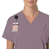 Force Cross-Flex Women's Oversized V-Neck Scrub Top Lavender Mist side detail 1