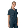 Force Cross-Flex Women's Oversized V-Neck Scrub Top Navy side view