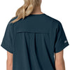 Force Cross-Flex Women's Oversized V-Neck Scrub Top Navy side detail 2