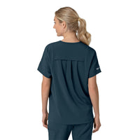 Force Cross-Flex Women's Oversized V-Neck Scrub Top Navy back view