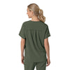 Force Cross-Flex Women's Oversized V-Neck Scrub Top Olive back view