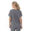 Force Cross-Flex Women's Oversized V-Neck Scrub Top Pewter back view