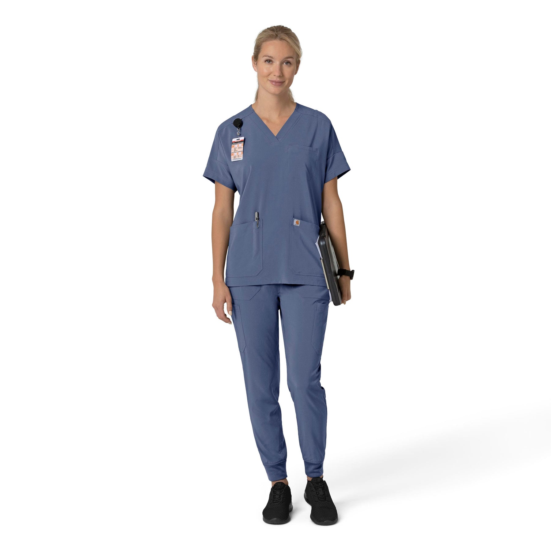 Force Cross-Flex Women's Oversized V-Neck Scrub Top Riverside full scrub set