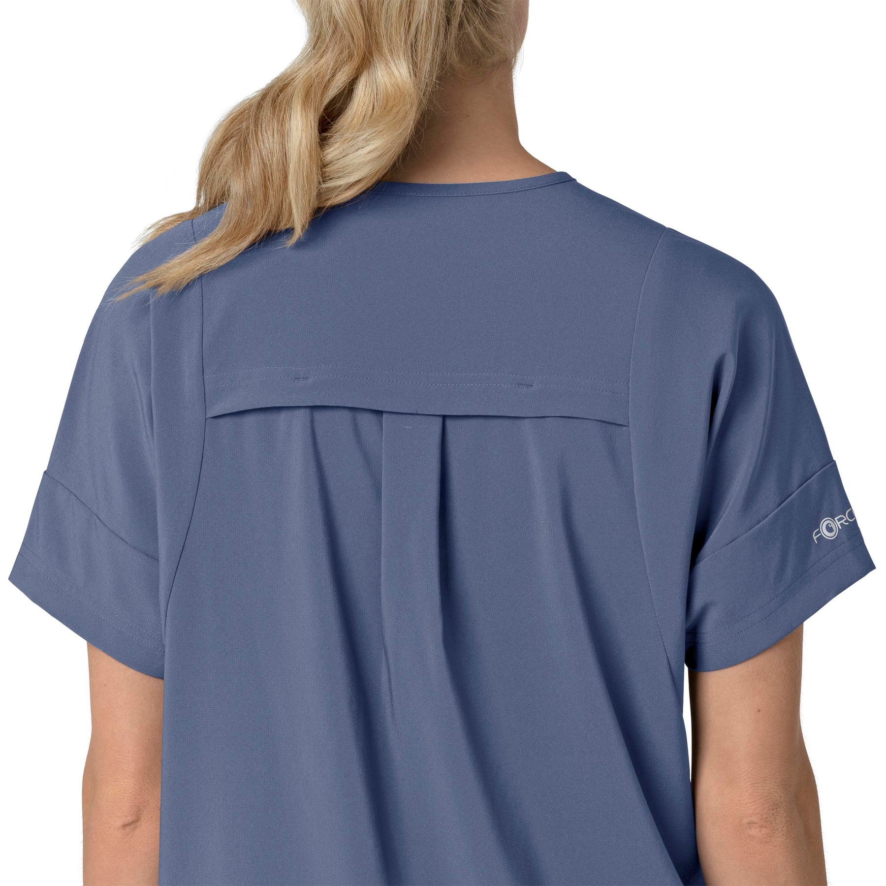 Force Cross-Flex Women's Oversized V-Neck Scrub Top Riverside side detail 2