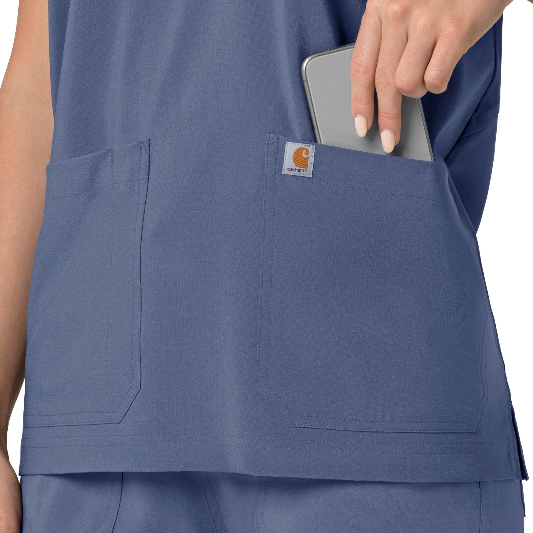 Carhartt Force Cross-Flex Women's Oversized V-Neck Scrub Top - Riverside