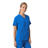 Force Cross-Flex Women's Oversized V-Neck Scrub Top Royal side view