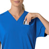 Force Cross-Flex Women's Oversized V-Neck Scrub Top Royal hemline detail