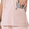 Carhartt Force Cross-Flex Women's Oversized V-Neck Scrub Top - Soft Rose left pocket