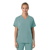 Force Cross-Flex Women's Oversized V-Neck Scrub Top Summer Blue