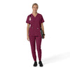 Force Cross-Flex Women's Oversized V-Neck Scrub Top Wine full scrub set