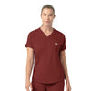 Force Cross-Flex Knit Women's V-Neck Scrub Top Amber Terrain