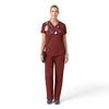 Force Cross-Flex Knit Women's V-Neck Scrub Top Amber Terrain full scrub set
