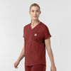 Force Cross-Flex Knit Women's V-Neck Scrub Top Amber Terrain side view