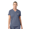 Carhartt Cross-Flex Knit Women's V-Neck Scrub Top - Approaching Storm