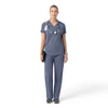 Carhartt Cross-Flex Knit Women's V-Neck Scrub Top - Approaching Storm