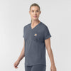 Cross-Flex Knits Knit Women's V-Neck Scrub Top Approaching Storm side view