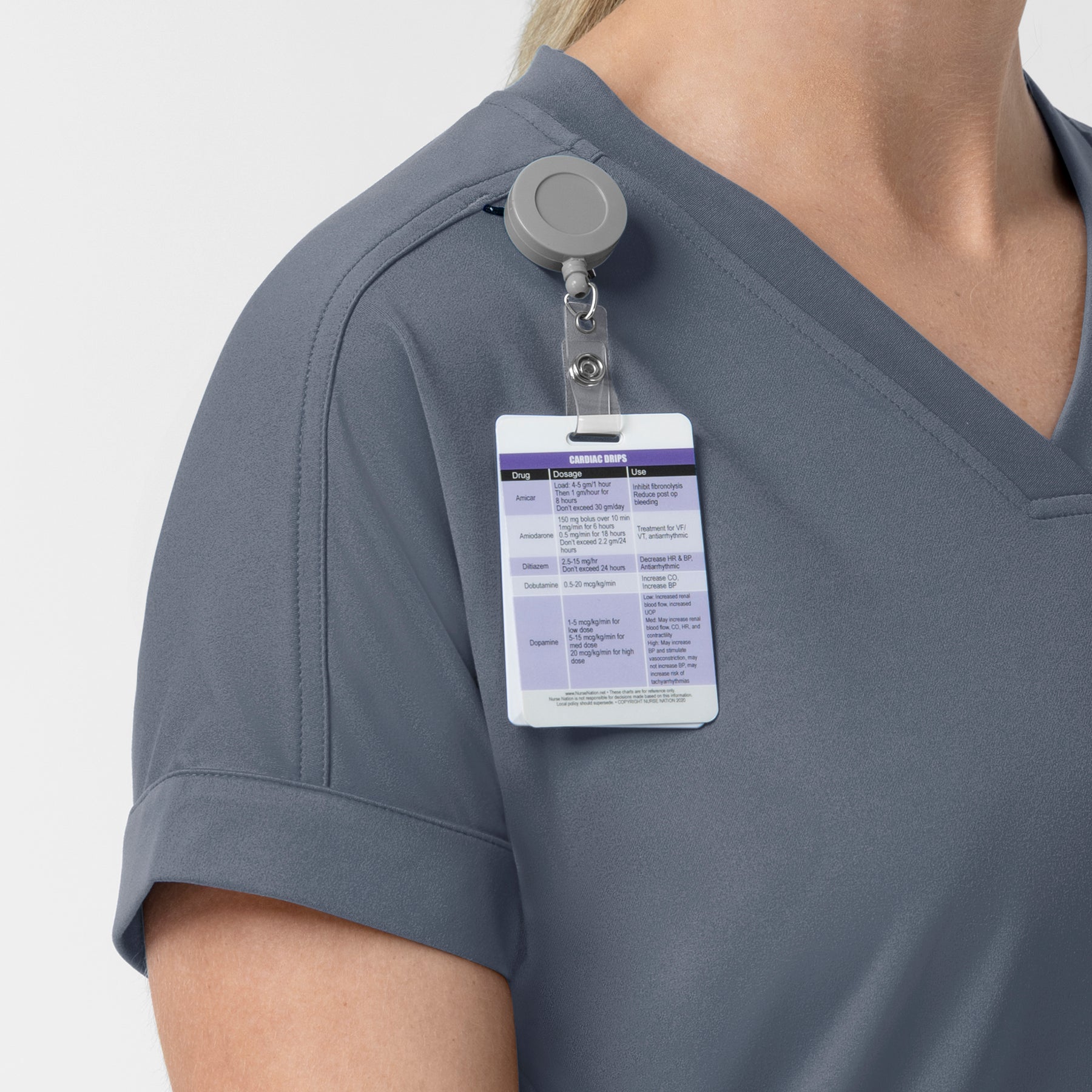 Cross-Flex Knits Knit Women's V-Neck Scrub Top Approaching Storm back detail