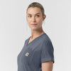 Carhartt Cross-Flex Knit Women's V-Neck Scrub Top - Approaching Storm