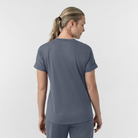 Cross-Flex Knits Knit Women's V-Neck Scrub Top Approaching Storm back view