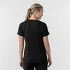 Force Cross-Flex Knit Women's V-Neck Scrub Top Black back view