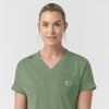 Carhartt Force Cross-Flex Knit Women's V-Neck Scrub Top - Green Slate