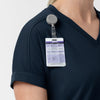 Force Cross-Flex Knit Women's V-Neck Scrub Top Navy back detail