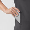 Force Cross-Flex Knit Women's V-Neck Scrub Top Pewter front detail