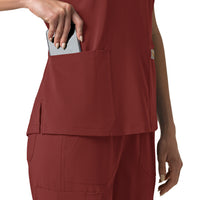 Carhartt Force Cross-Flex Women's Flex Panel V-Neck Scrub Top - Amber Terrain