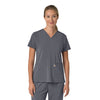 Carhartt Cross-Flex Women's Flex Panel V-Neck Scrub Top - Approaching Storm