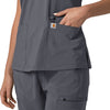 Carhartt Cross-Flex Women's Flex Panel V-Neck Scrub Top - Approaching Storm
