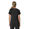 Force Cross-Flex Women's Flex Panel V-Neck Scrub Top Black back view