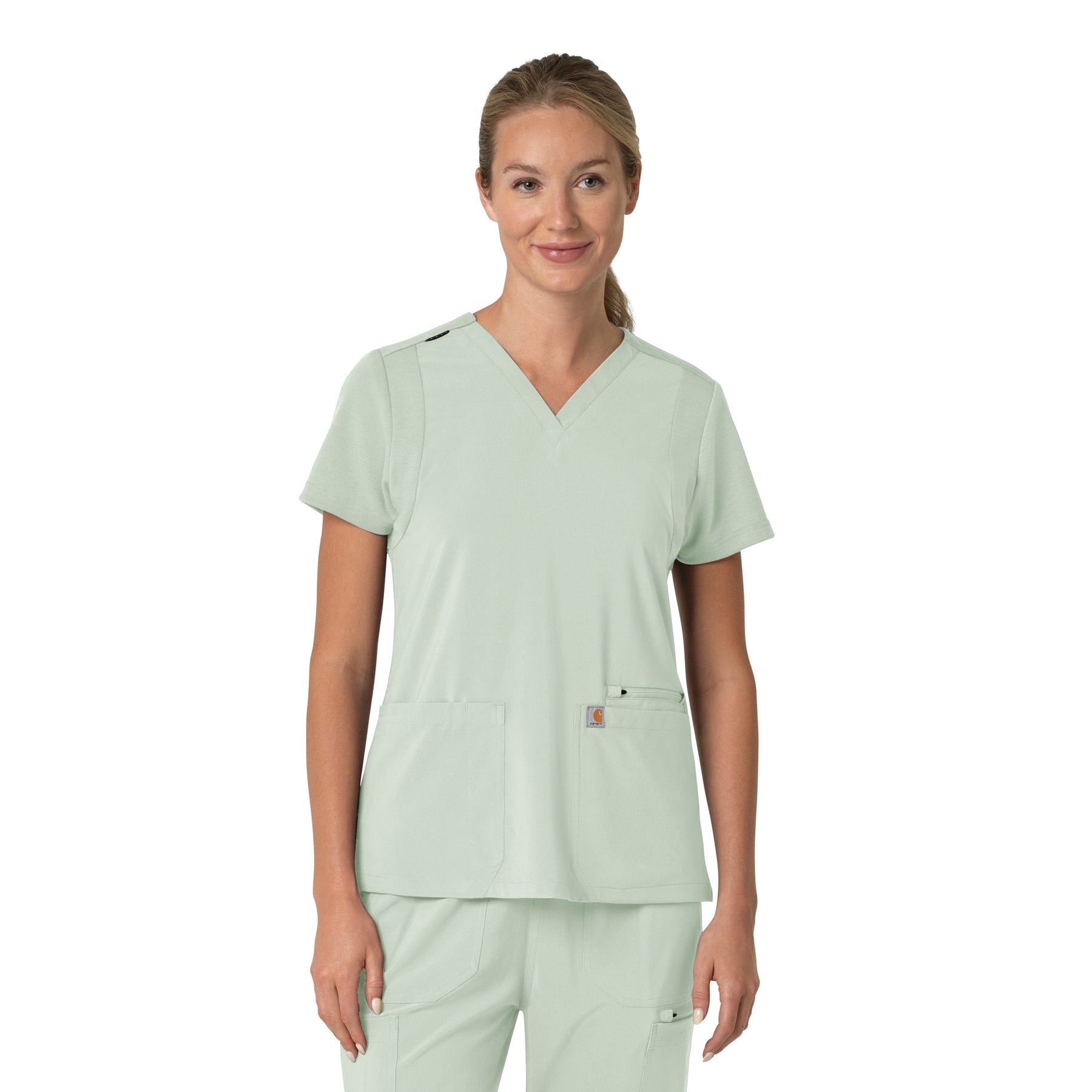 Force Cross-Flex Women's Flex Panel V-Neck Scrub Top Big Sky