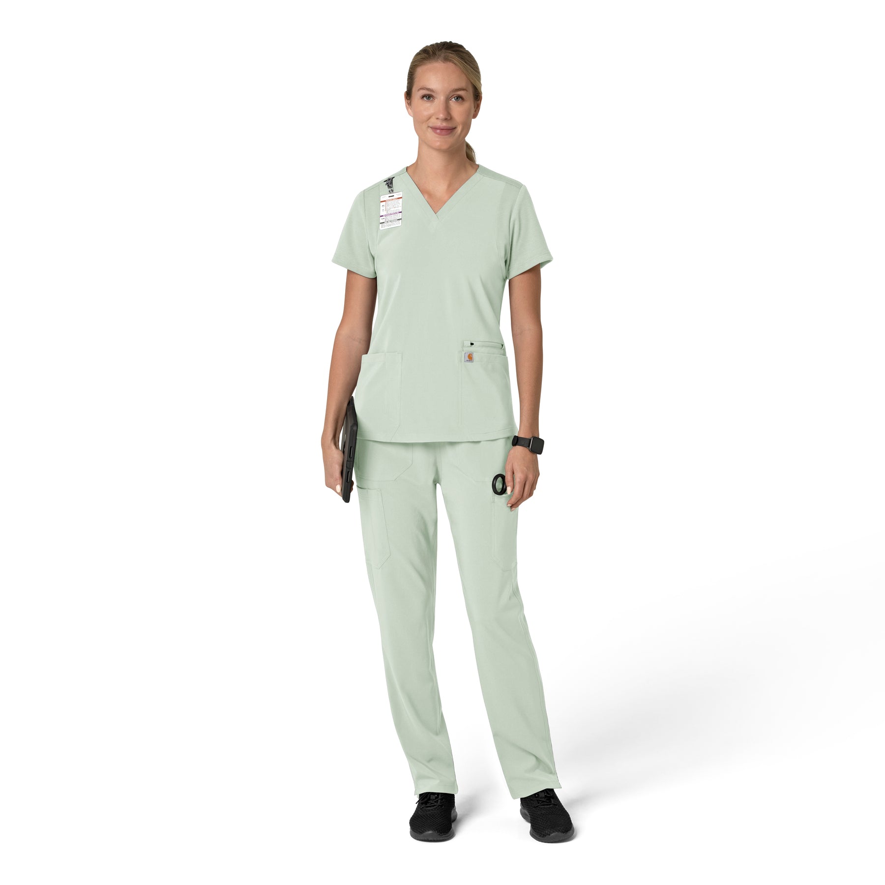 Force Cross-Flex Women's Flex Panel V-Neck Scrub Top Big Sky full scrub set
