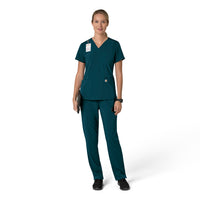 Force Cross-Flex Women's Flex Panel V-Neck Scrub Top Caribbean full scrub set