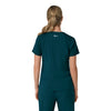 Force Cross-Flex Women's Flex Panel V-Neck Scrub Top Caribbean back view