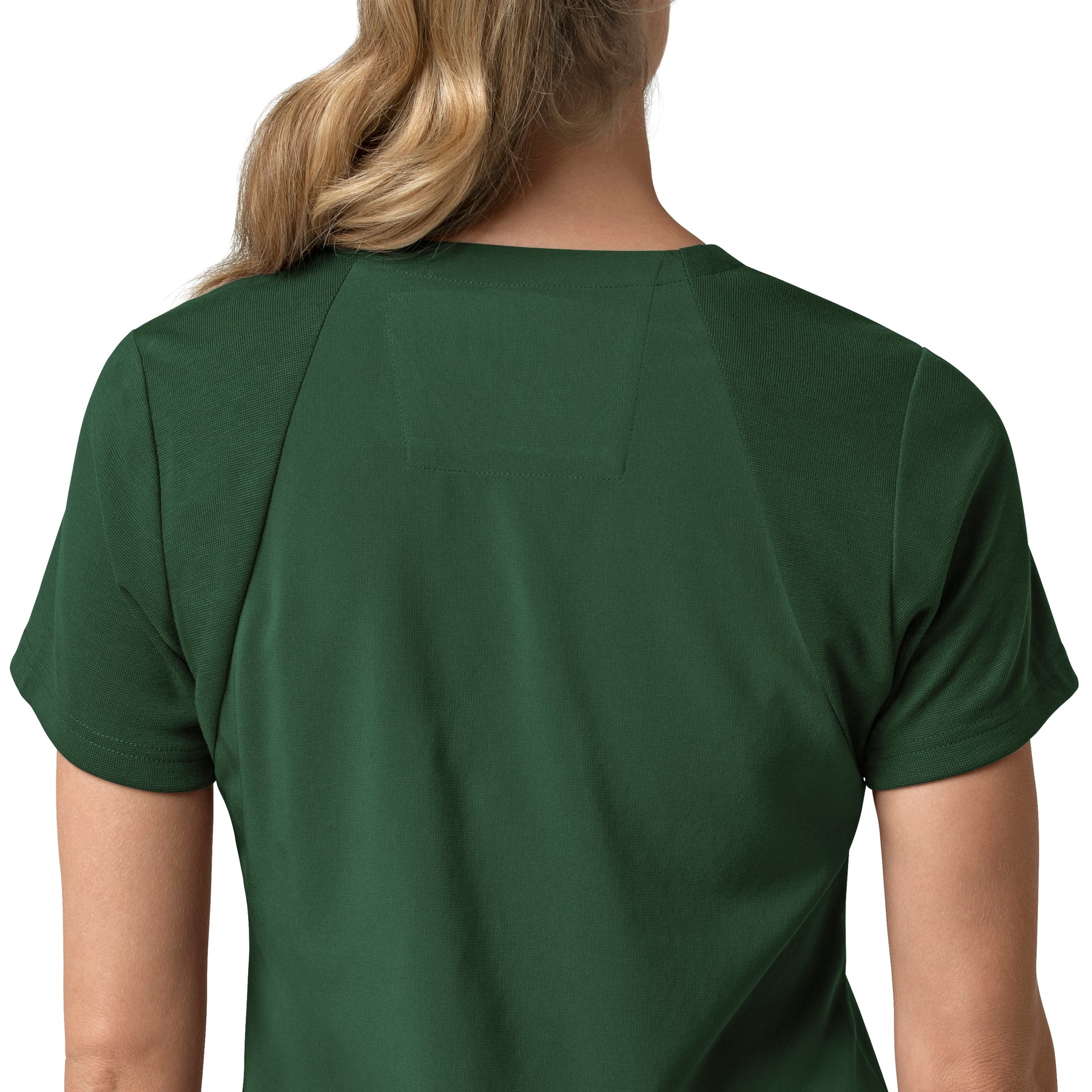 Carhartt Cross-Flex Women's Flex Panel V-Neck Scrub Top - Douglas Fir Back Detail