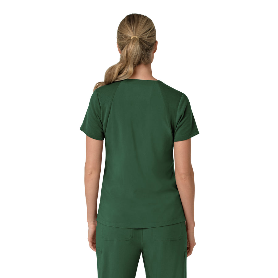 Carhartt Cross-Flex Women's Flex Panel V-Neck Scrub Top - Douglas Fir Back