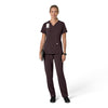 Force Cross-Flex Women's Flex Panel V-Neck Scrub Top Dark Sepia full scrub set