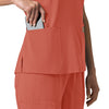 Carhartt Force Cross-Flex Women's Flex Panel V-Neck Scrub Top - Dusty Cedar