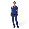 Force Cross-Flex Women's Flex Panel V-Neck Scrub Top Galaxy Blue full scrub set