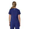 Force Cross-Flex Women's Flex Panel V-Neck Scrub Top Galaxy Blue back view