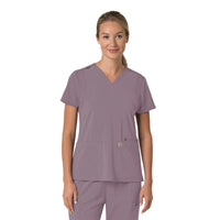 Force Cross-Flex Women's Flex Panel V-Neck Scrub Top Lavender Mist