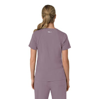 Force Cross-Flex Women's Flex Panel V-Neck Scrub Top Lavender Mist back view